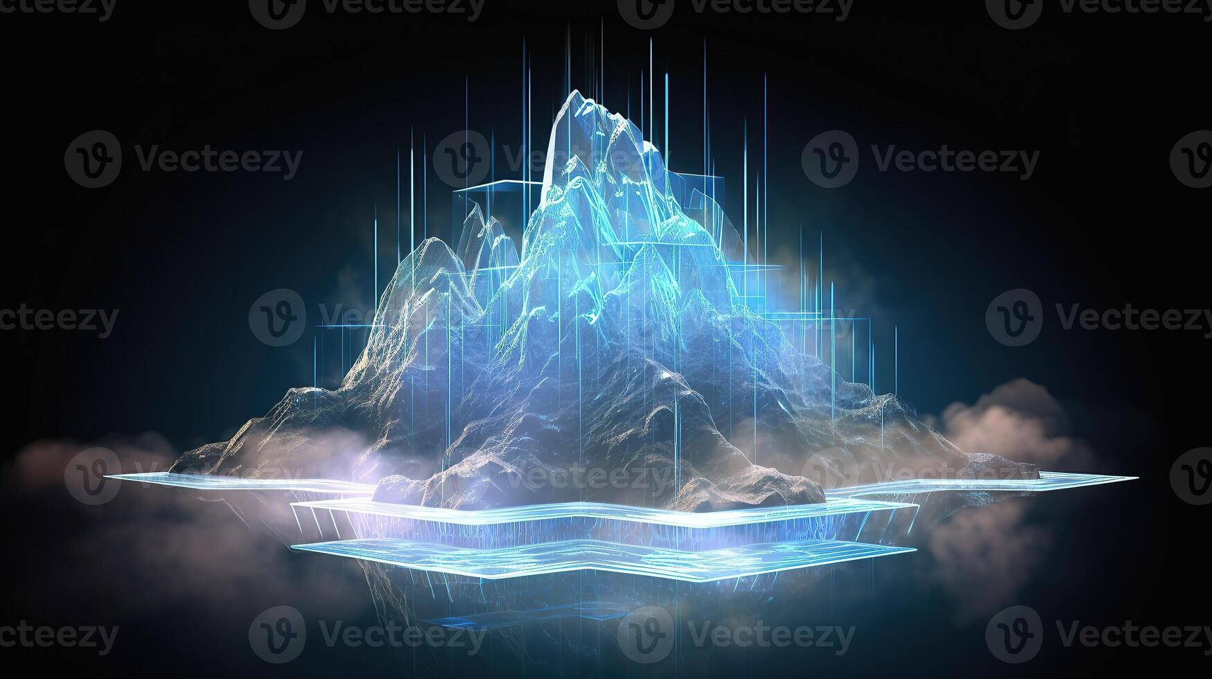 Cloud technology background photo