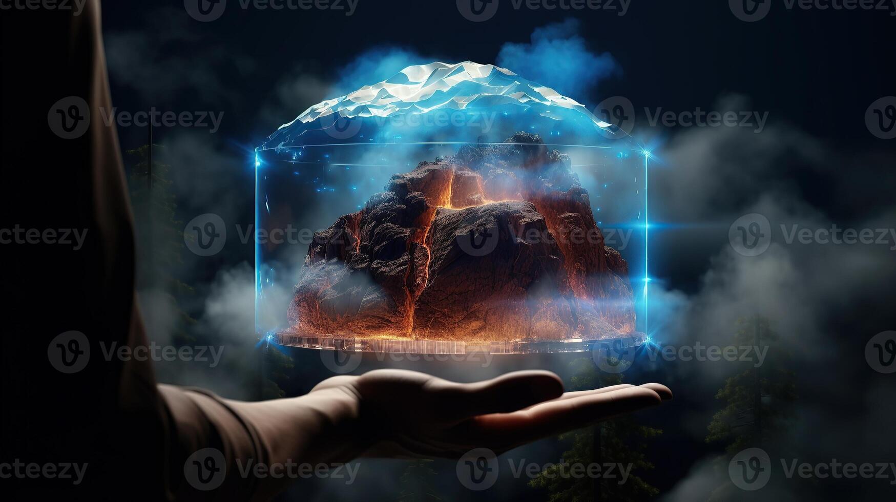 Cloud technology background photo