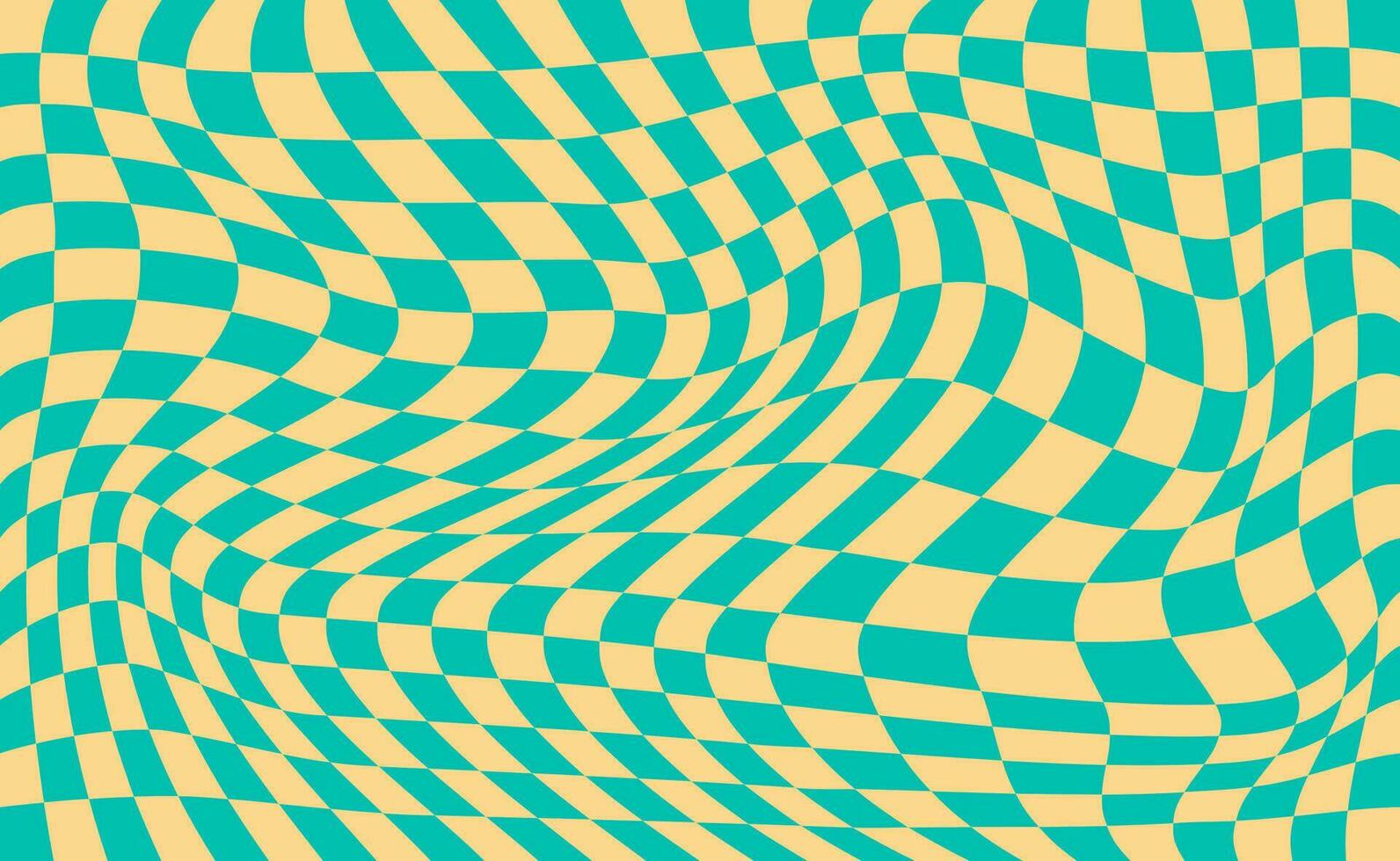 Distorted checkered green background vector