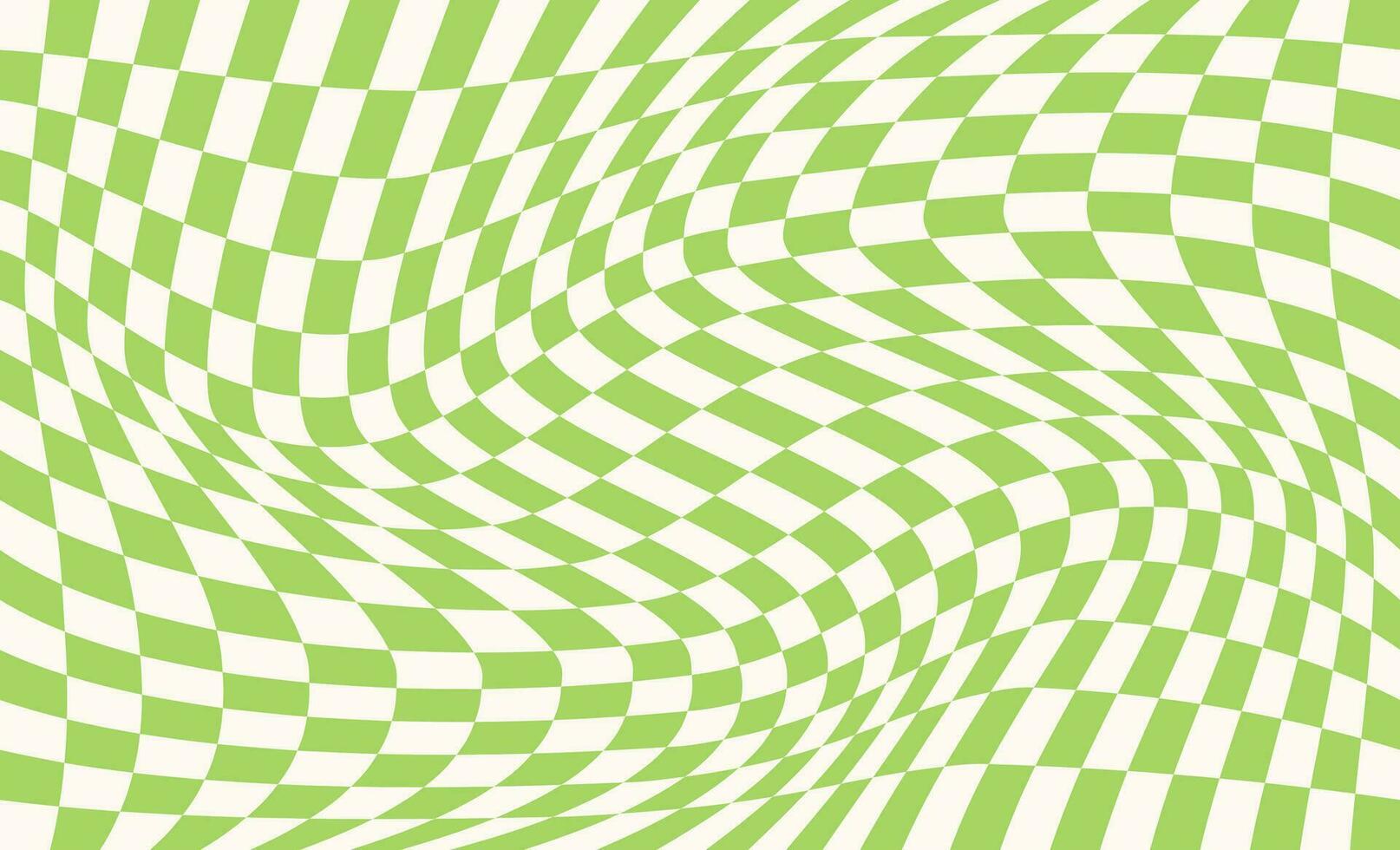 Distorted checkered green background vector