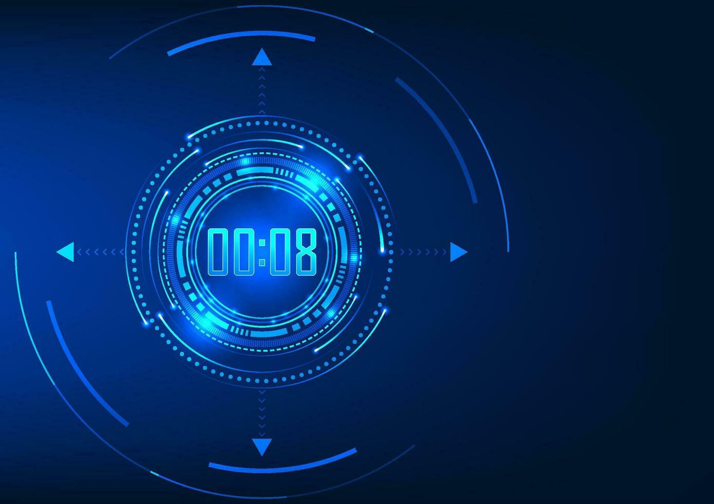 Technology time with technology circle The rapid development of technology has resulted in the economy. people's well-being The world's business is growing rapidly. vector