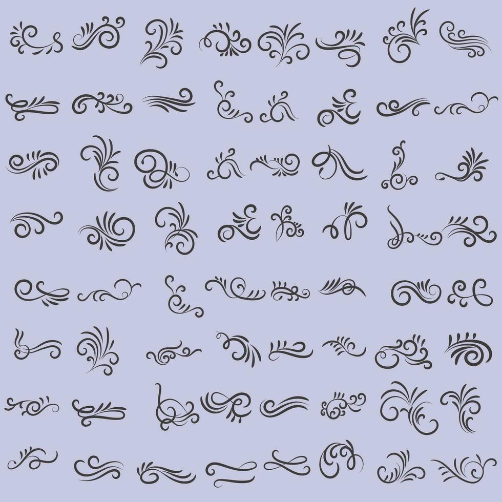 Ornamental frame Different Design, Decorative dividers, Swirl elements, Corner design, Vector graphic elements for design vector elements