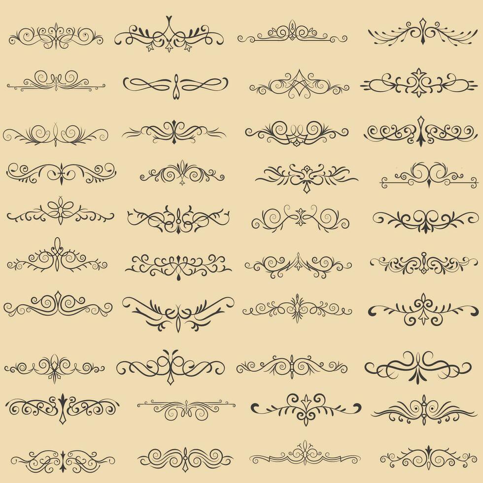 Vector illustration graphic elements for design, Swirl elements decorative illustration