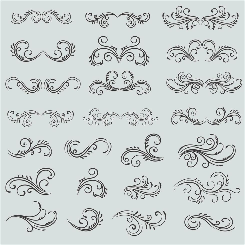 Vector illustration graphic elements for design, Swirl elements decorative illustration