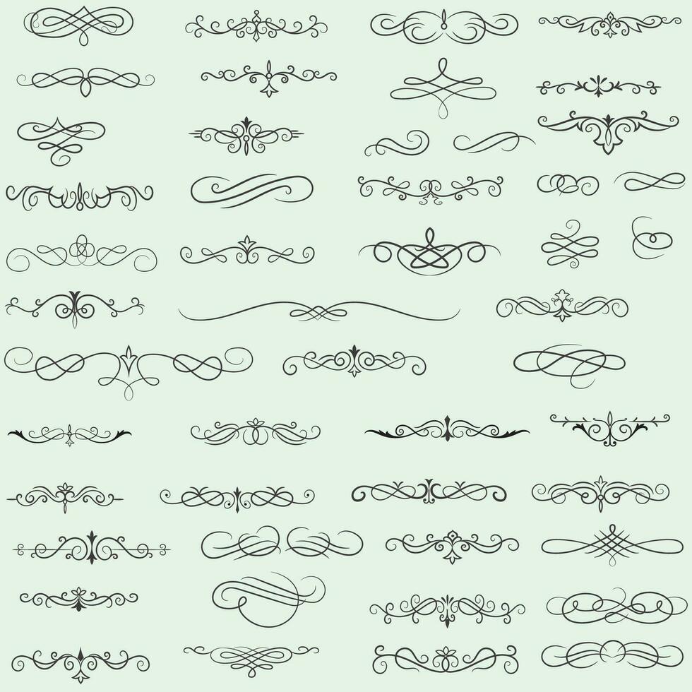 Vector illustration graphic elements for design, Swirl elements decorative illustration