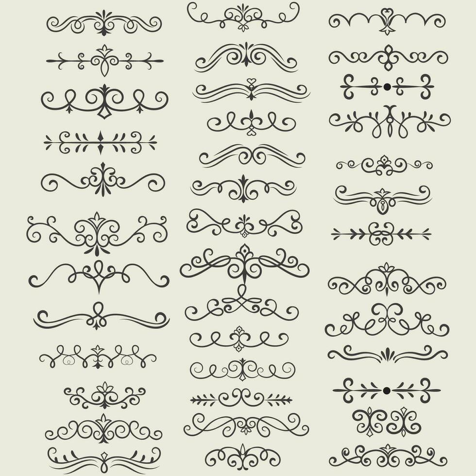 Vector illustration graphic elements for design, Swirl elements decorative illustration