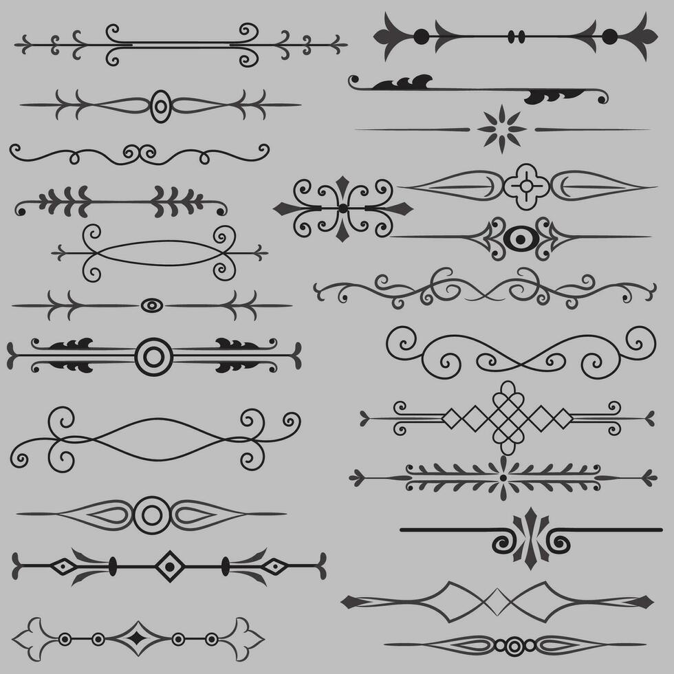 Vector illustration graphic elements for design, Swirl elements decorative illustration