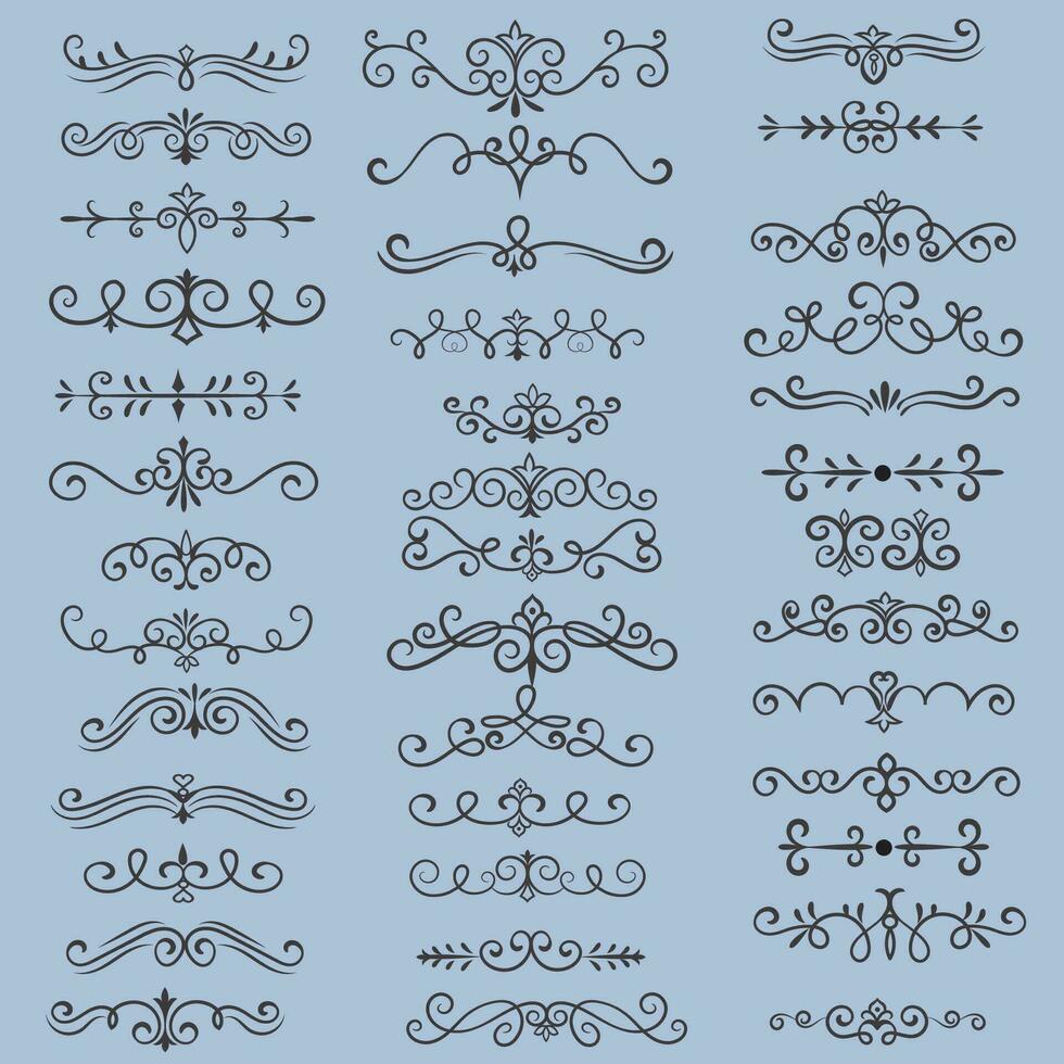 Vector illustration graphic elements for design, Swirl elements decorative illustration