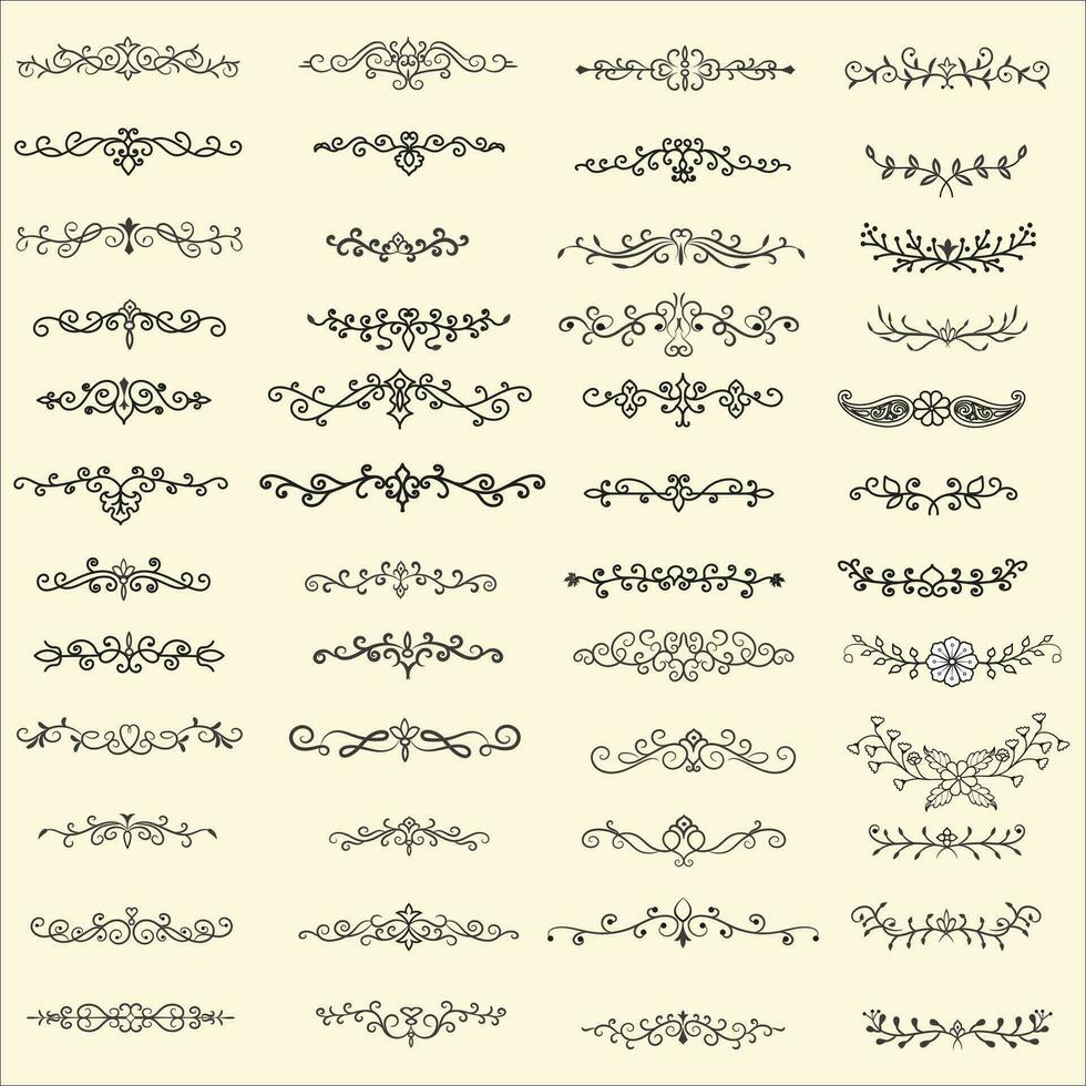 Vector illustration graphic elements for design, Swirl elements decorative illustration