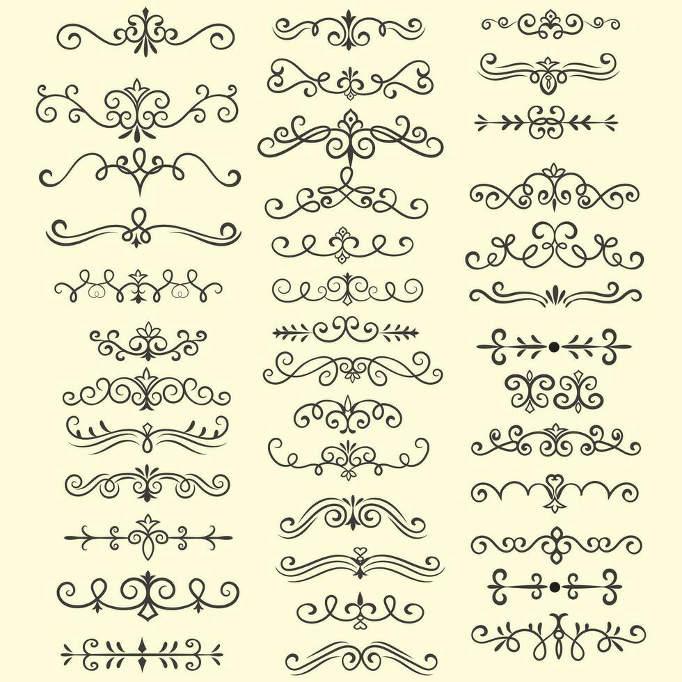 Vector illustration graphic elements for design, Swirl elements decorative illustration