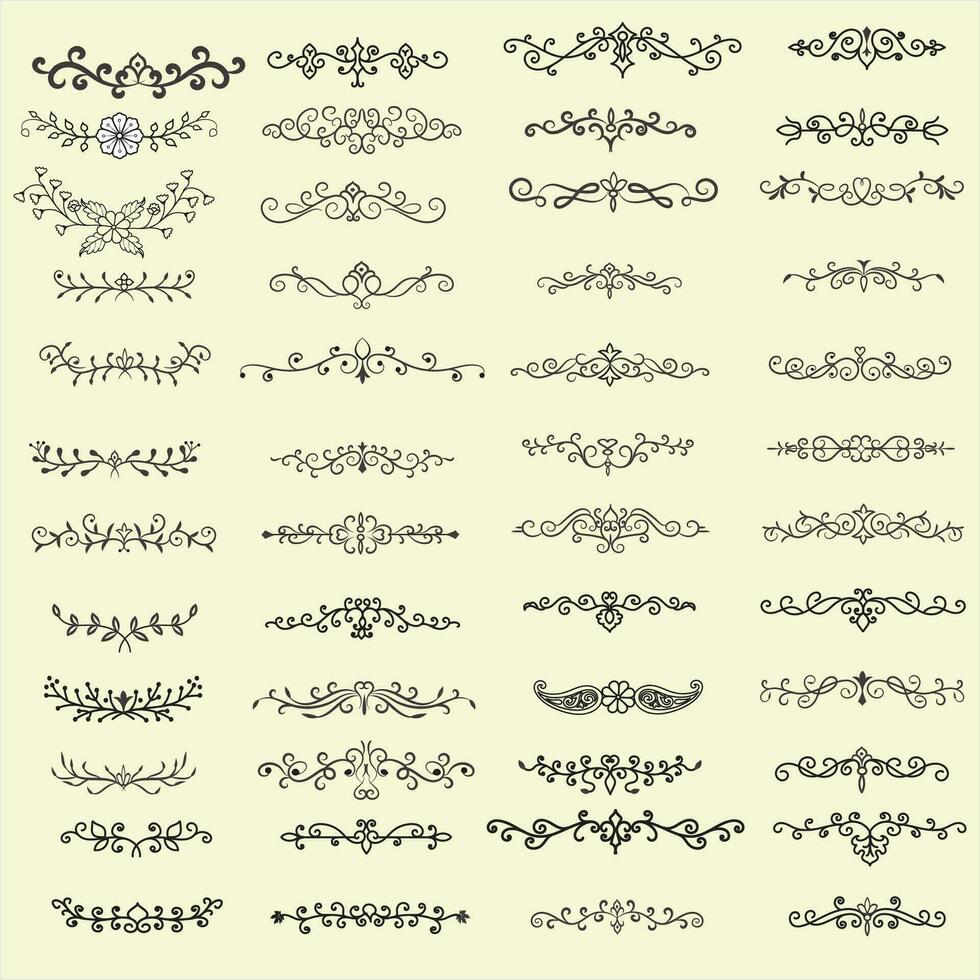 Vector illustration graphic elements for design, Swirl elements decorative illustration