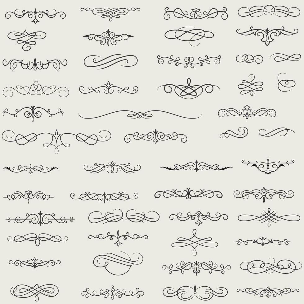 Vector illustration graphic elements for design, Swirl elements decorative illustration