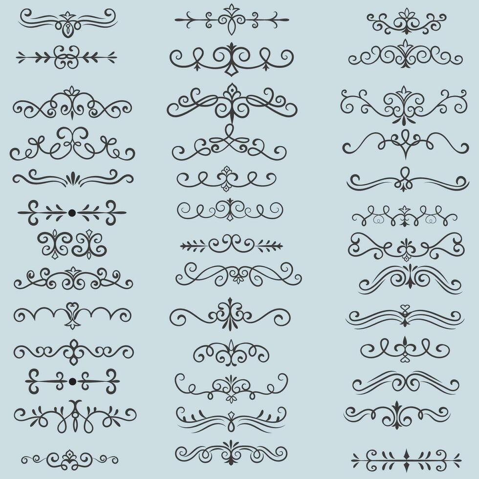 Vector illustration graphic elements for design, Swirl elements decorative illustration