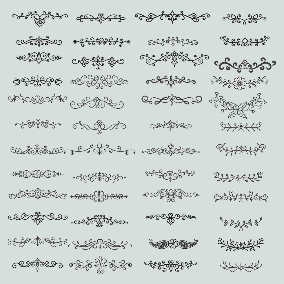 Vector illustration graphic elements for design, Swirl elements decorative illustration