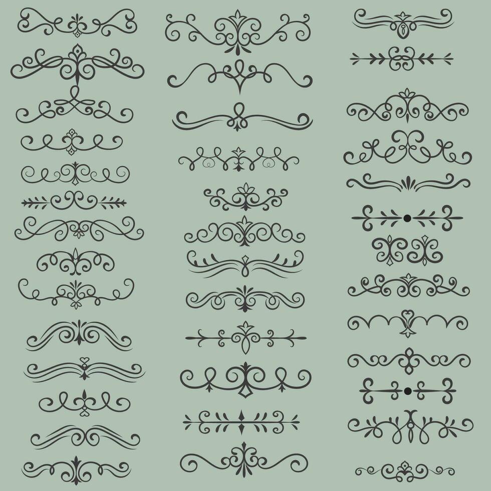 Vector illustration graphic elements for design, Swirl elements decorative illustration