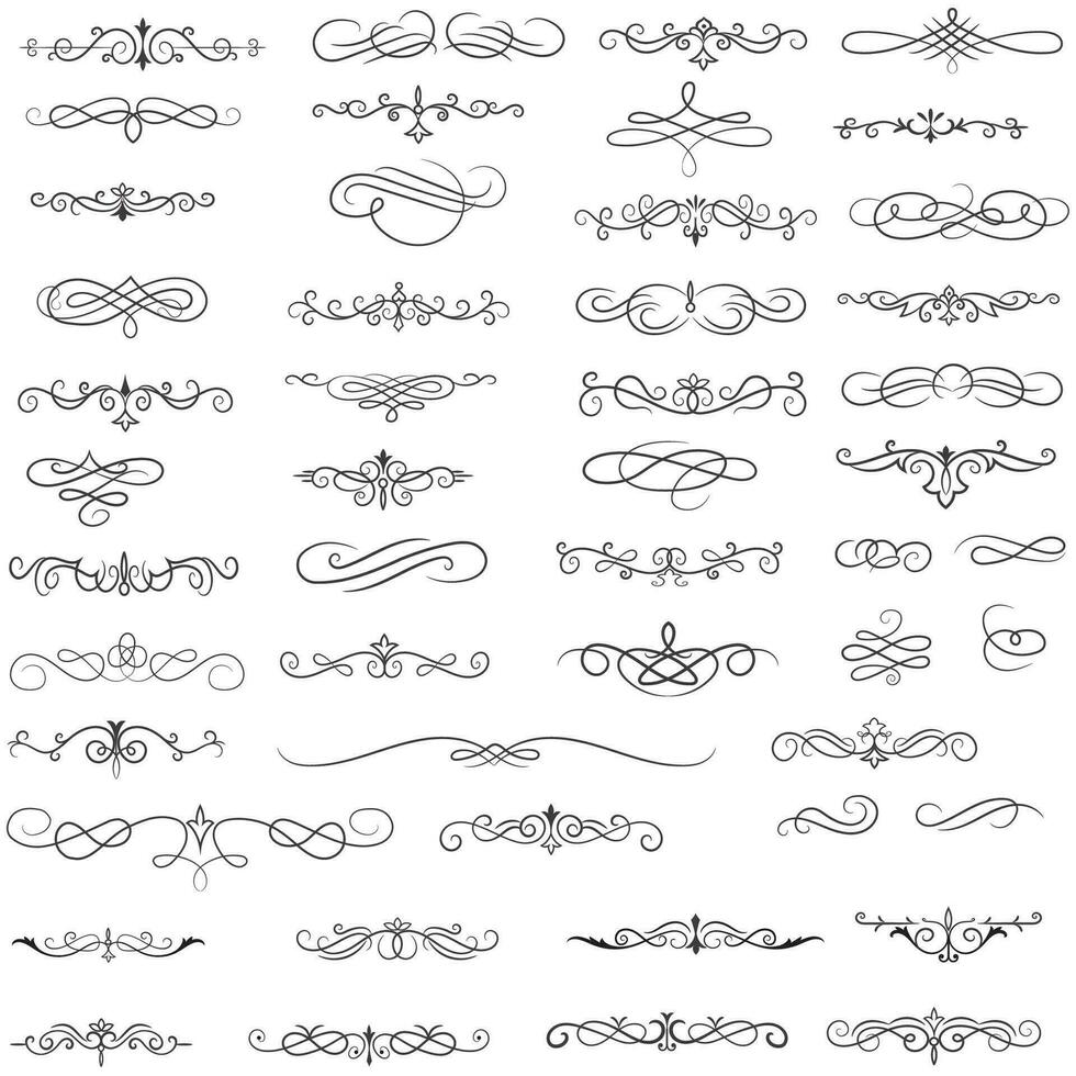 Vector illustration graphic elements for design, Swirl elements decorative illustration