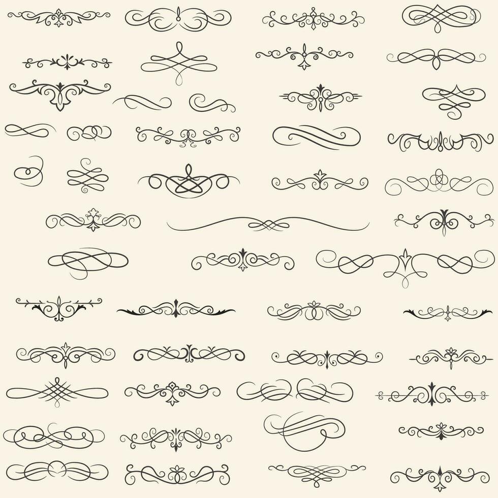 Vector illustration graphic elements for design, Swirl elements decorative illustration