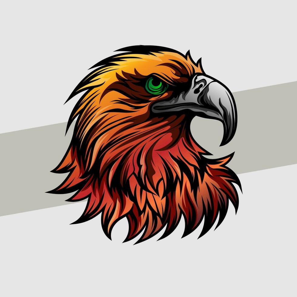 Eagle head emblem mascot for esport logo Stunning eagle illustration captures the majestic beauty and strength of the iconic bird of prey vector