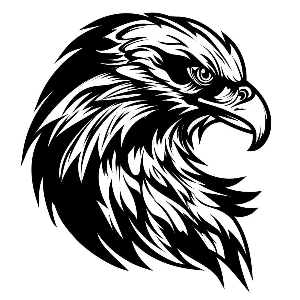 Eagle vector isolated on white background, eagle icon illustration isolated vector sign symbol Hunting style eagle background. Concept on white background isolated vector illustration