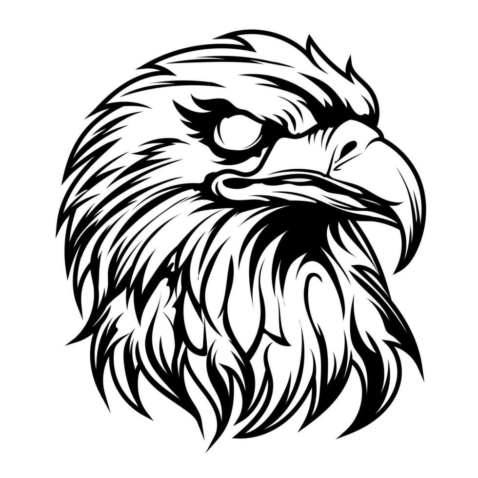 Eagle vector isolated on white background, eagle icon illustration isolated vector sign symbol Hunting style eagle background. Concept on white background isolated vector illustration