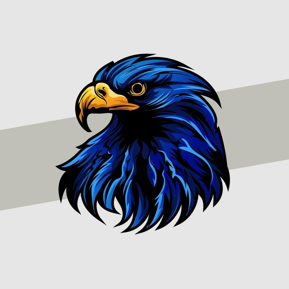 Eagle head emblem mascot for esport logo Stunning eagle illustration captures the majestic beauty and strength of the iconic bird of prey vector