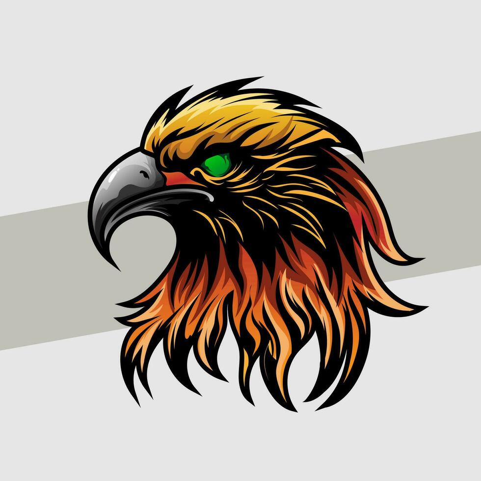 Eagle head emblem mascot for esport logo Stunning eagle illustration captures the majestic beauty and strength of the iconic bird of prey vector