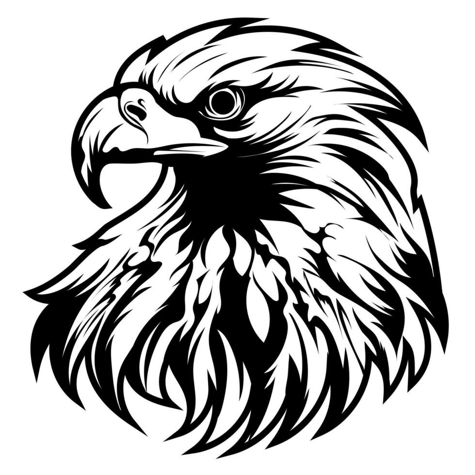 Eagle vector isolated on white background, eagle icon illustration isolated vector sign symbol Hunting style eagle background. Concept on white background isolated vector illustration