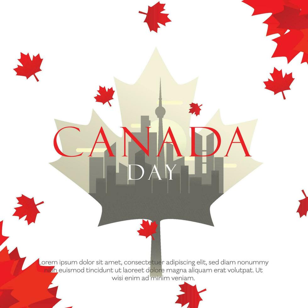 Canada day 2023 vector illustration