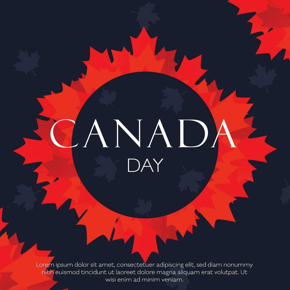 Canada day 2023 vector illustration
