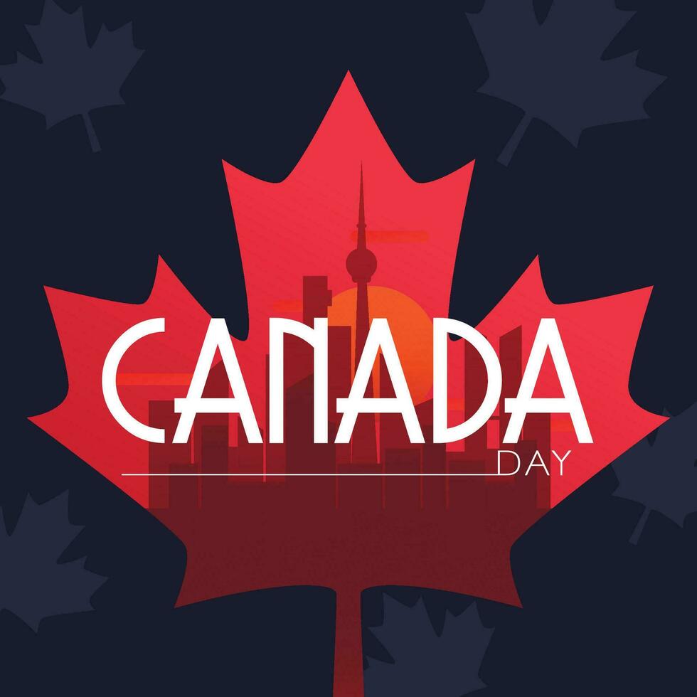 Canada day 2023 vector illustration