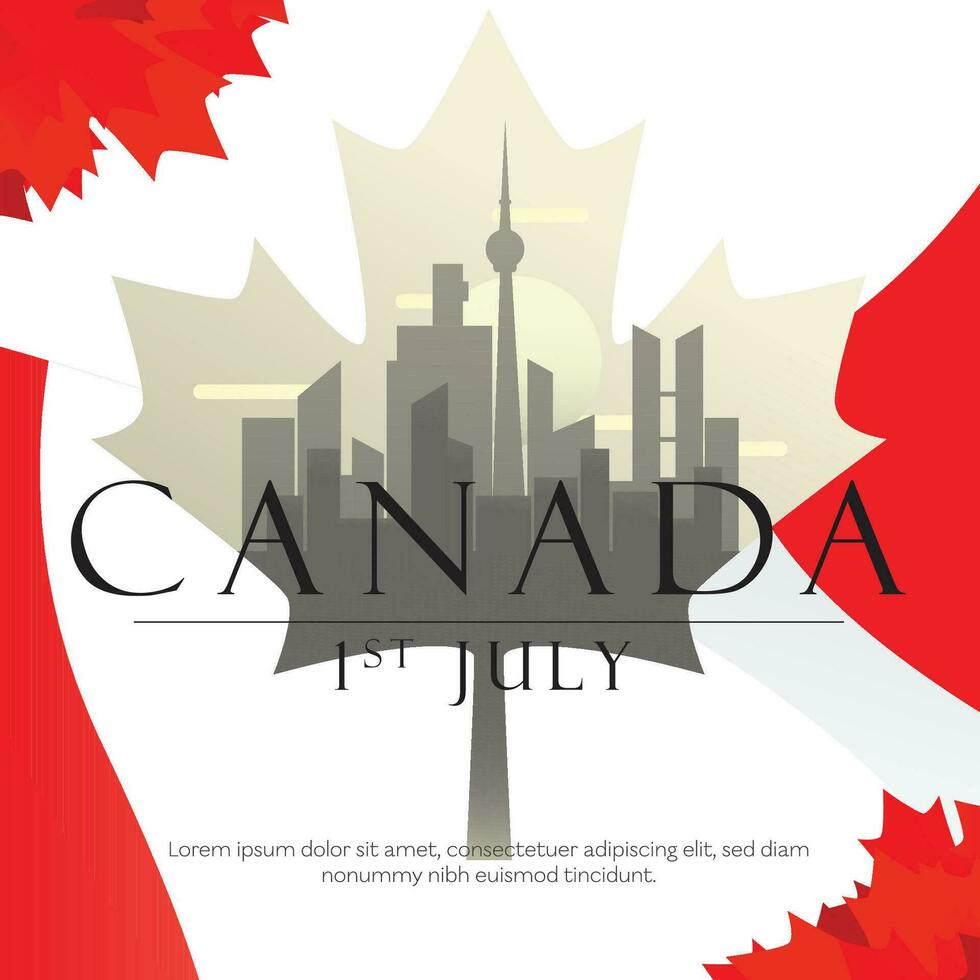 Canada day 2023 vector illustration