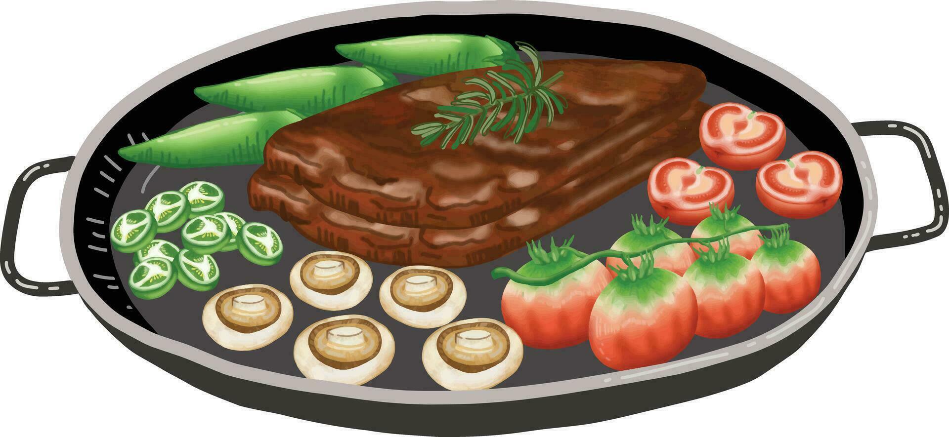 camping food set vector