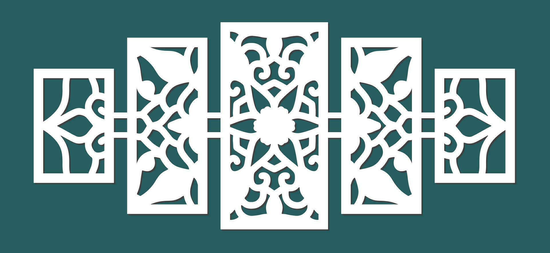 Laser Cut Wall Decor mandala Panel, vector