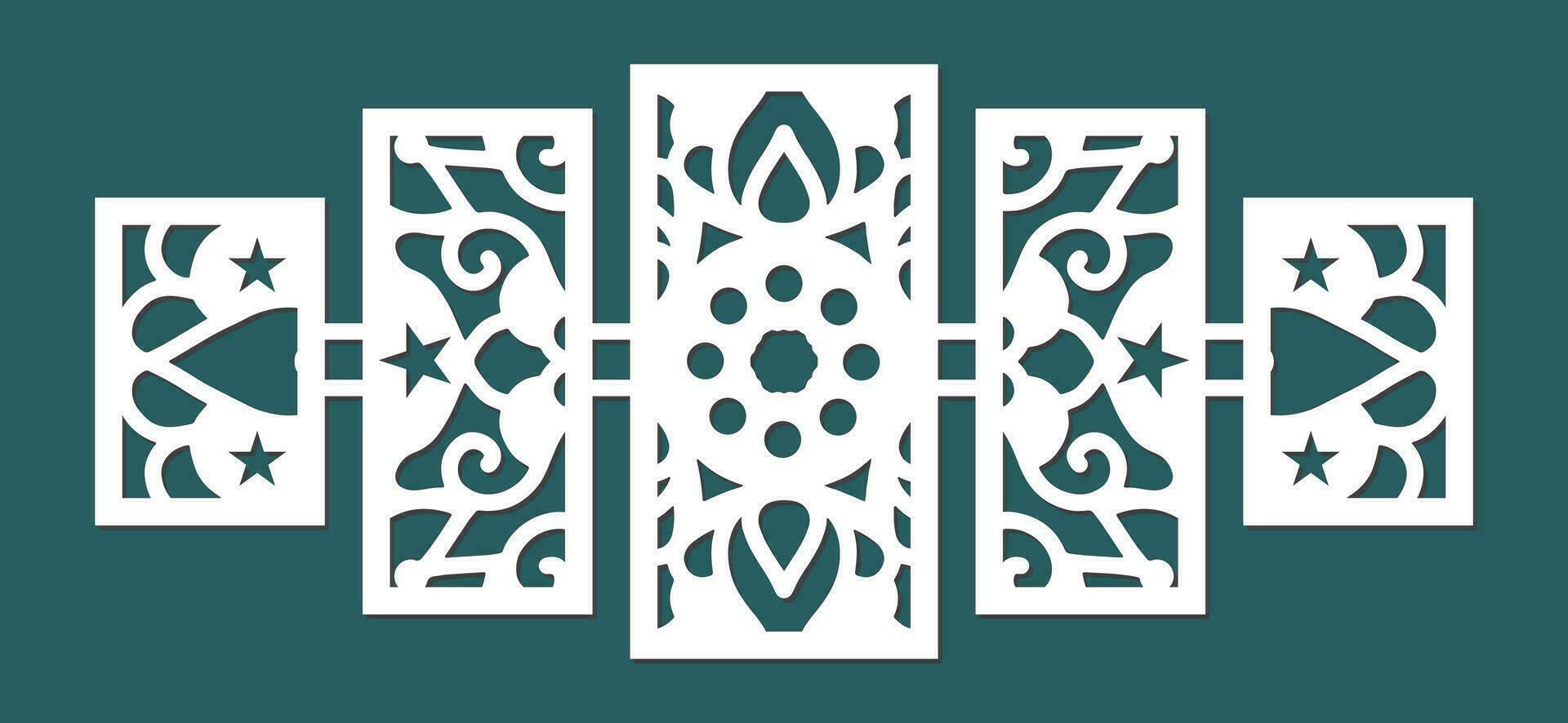 Laser Cut Wall Decor mandala Panel, vector