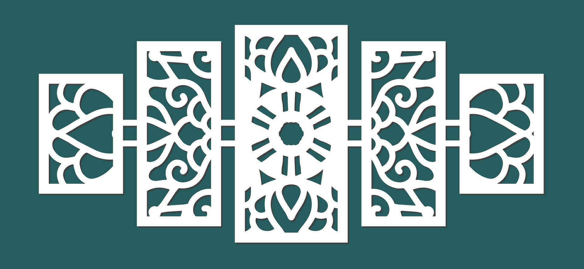 Laser Cut Wall Decor mandala Panel, vector