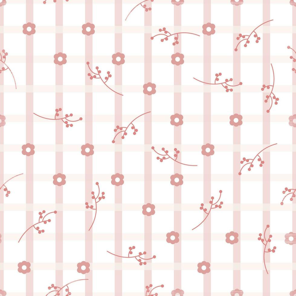 Vector seamless pattern with leaf hand drawn design for fabric textile wall