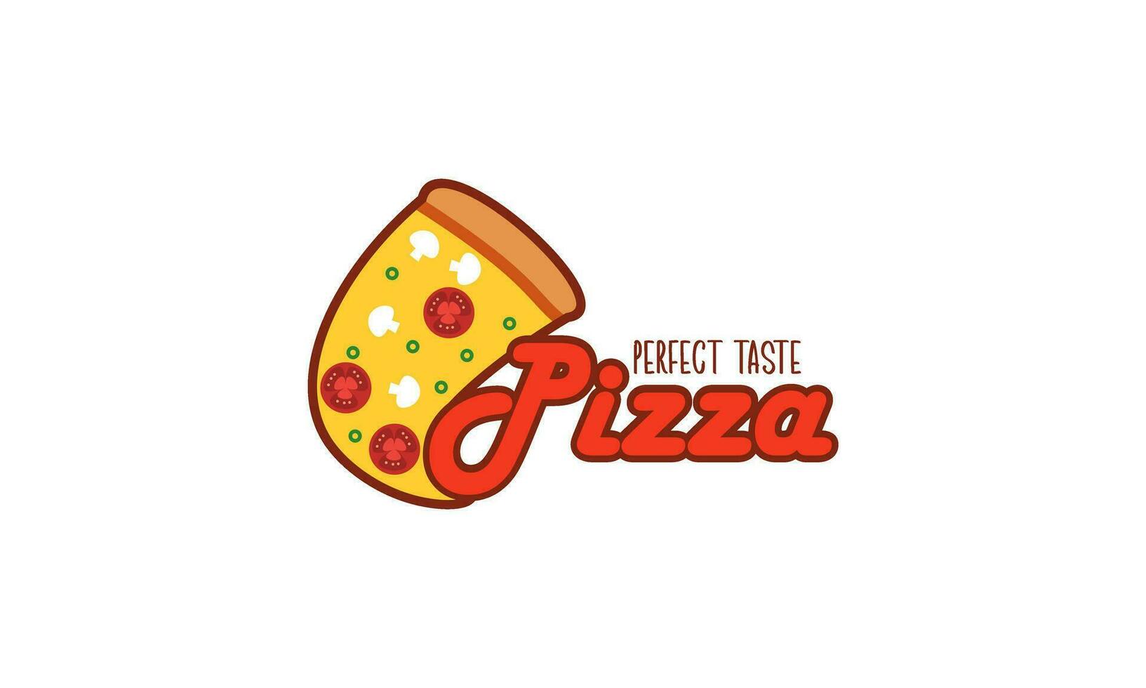 Pizza cafe logo emblem for fast food restaurant vector