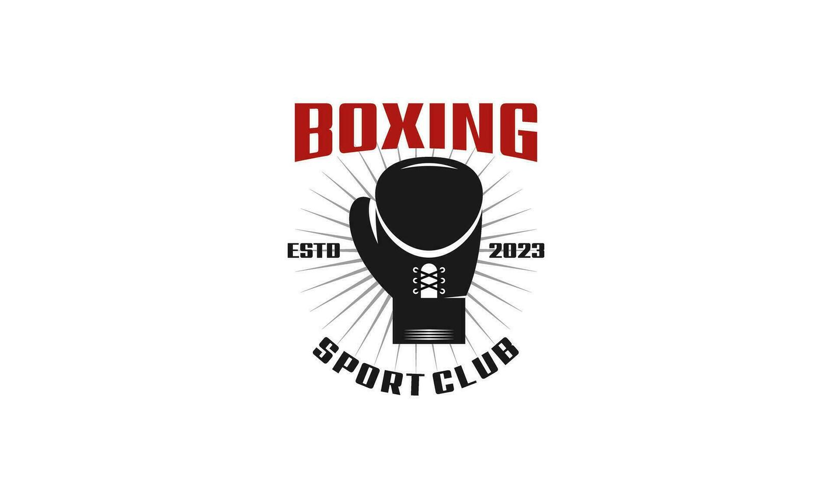 boxeo logo diseño modelo vector