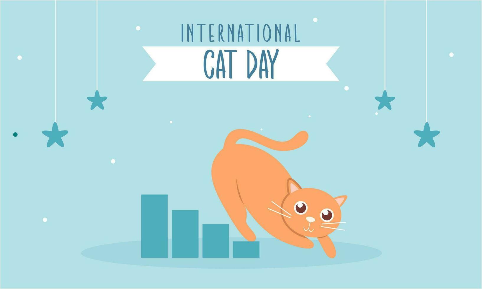 plano internacional gato día antecedentes vector