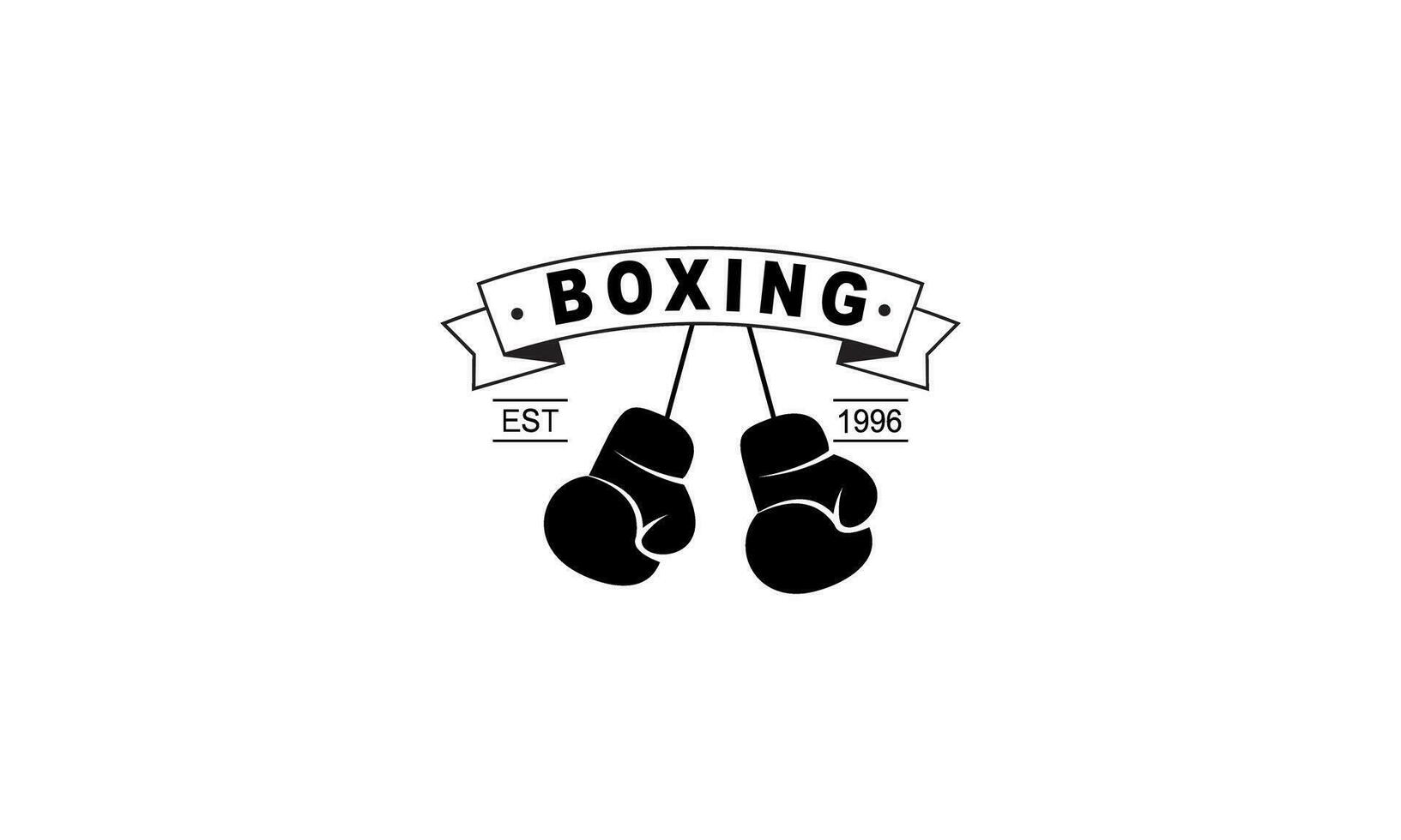 boxeo logo diseño modelo vector
