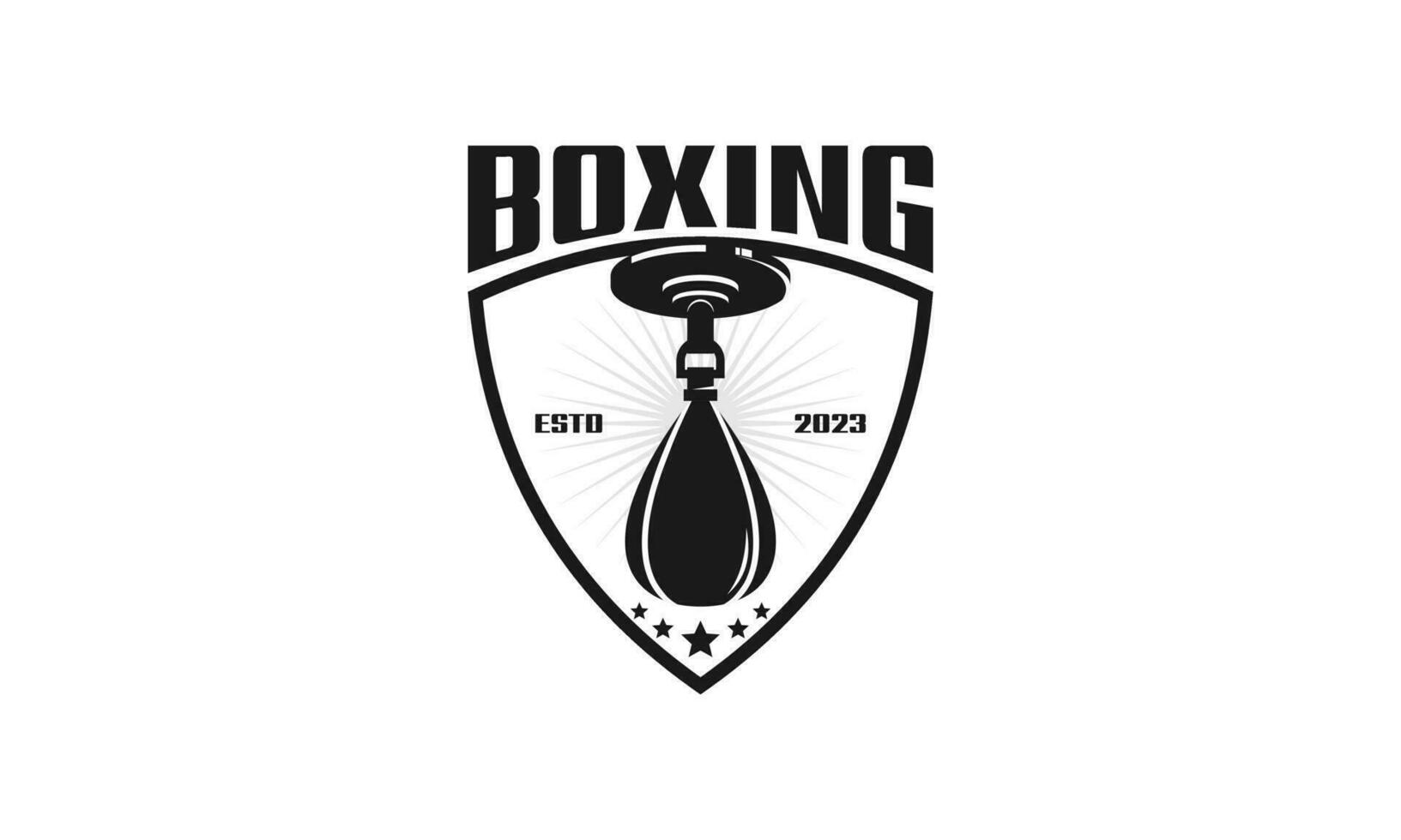 boxeo logo diseño modelo vector