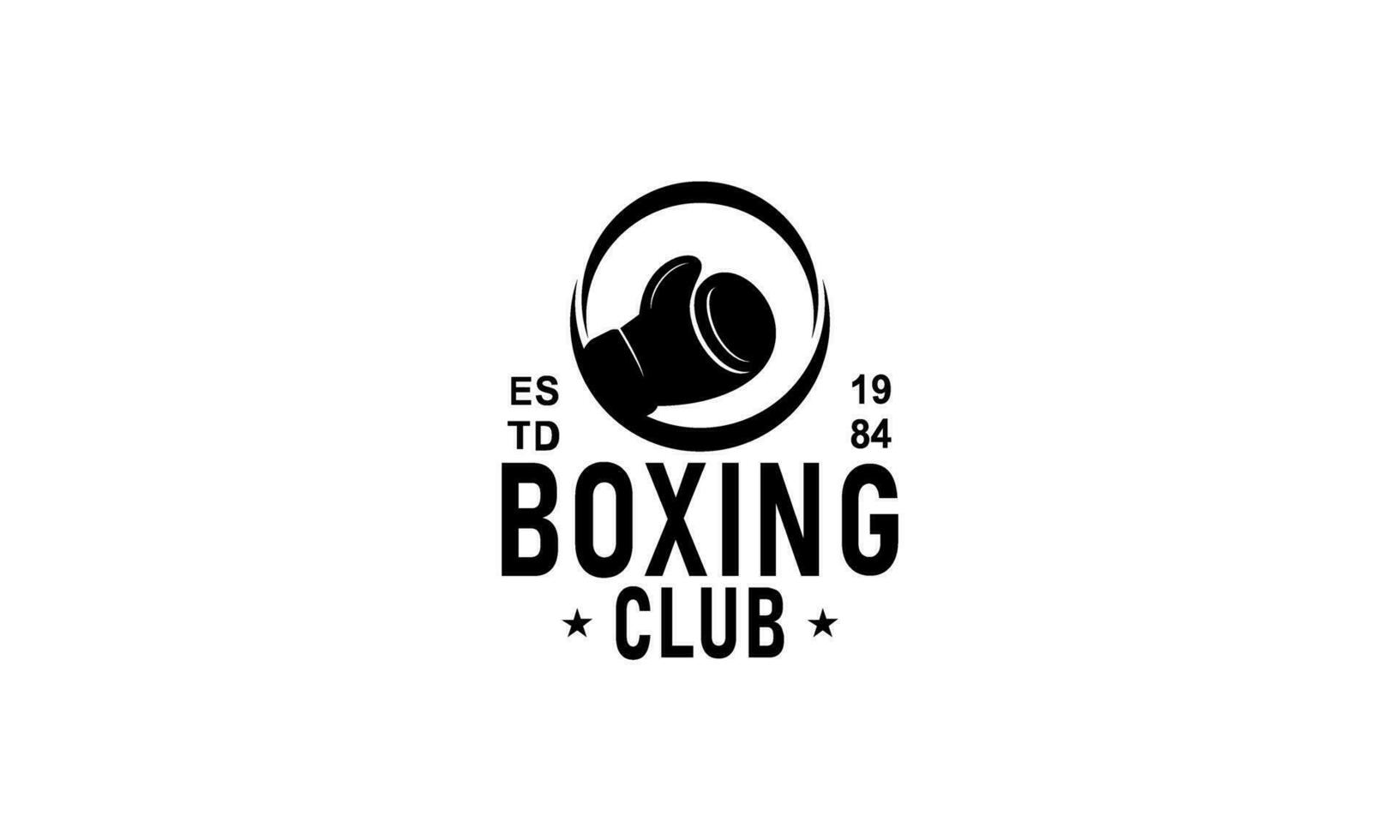 Boxing logo design template vector