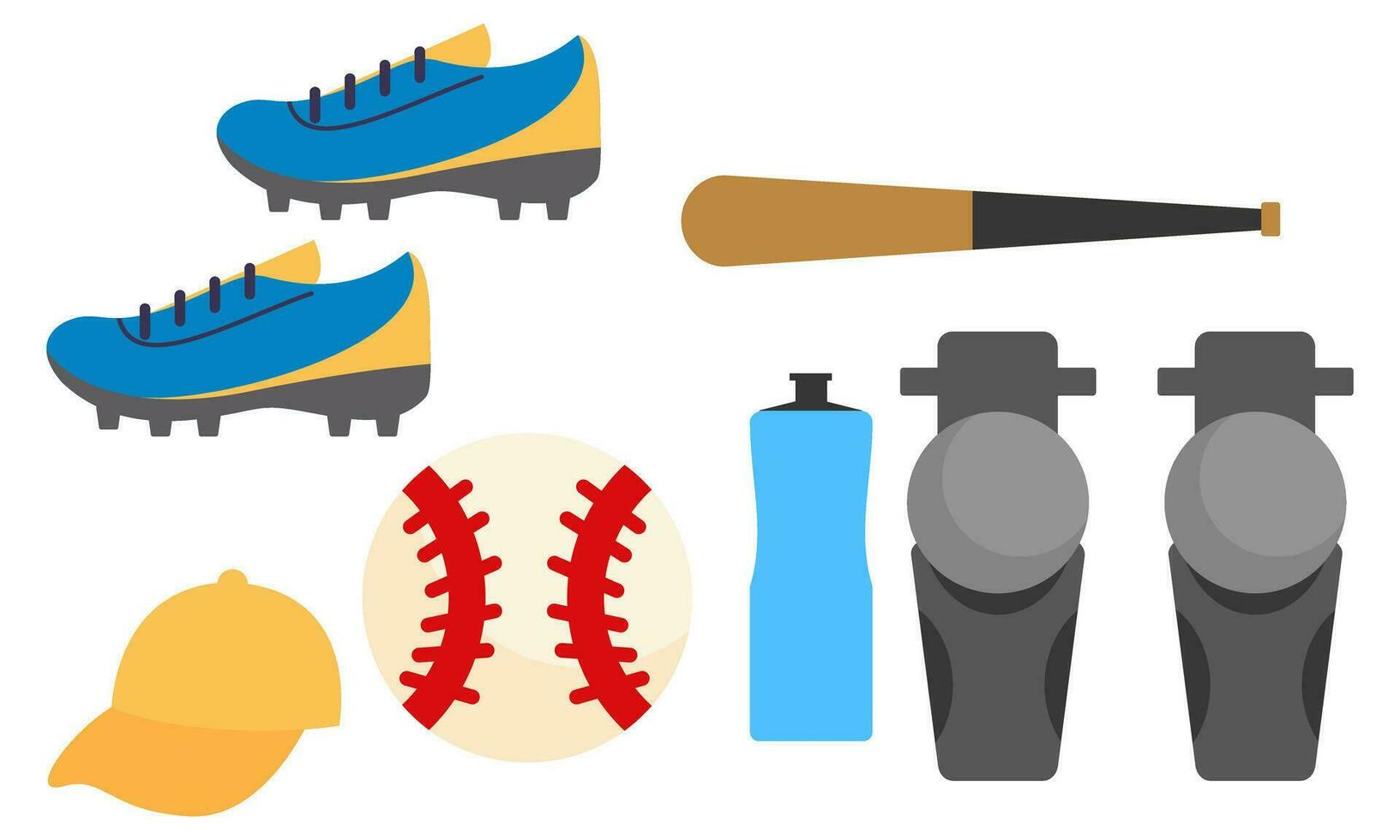elemento de béisbol cazadores ropa de deporte y bateadores béisbol para competencia logo vector