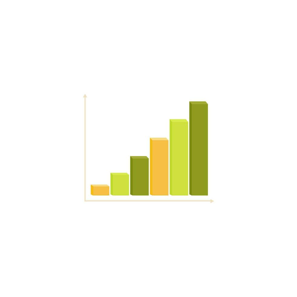 gráfico arriba icono. negocio infografía icono, estadística y datos financiero gráfico vector