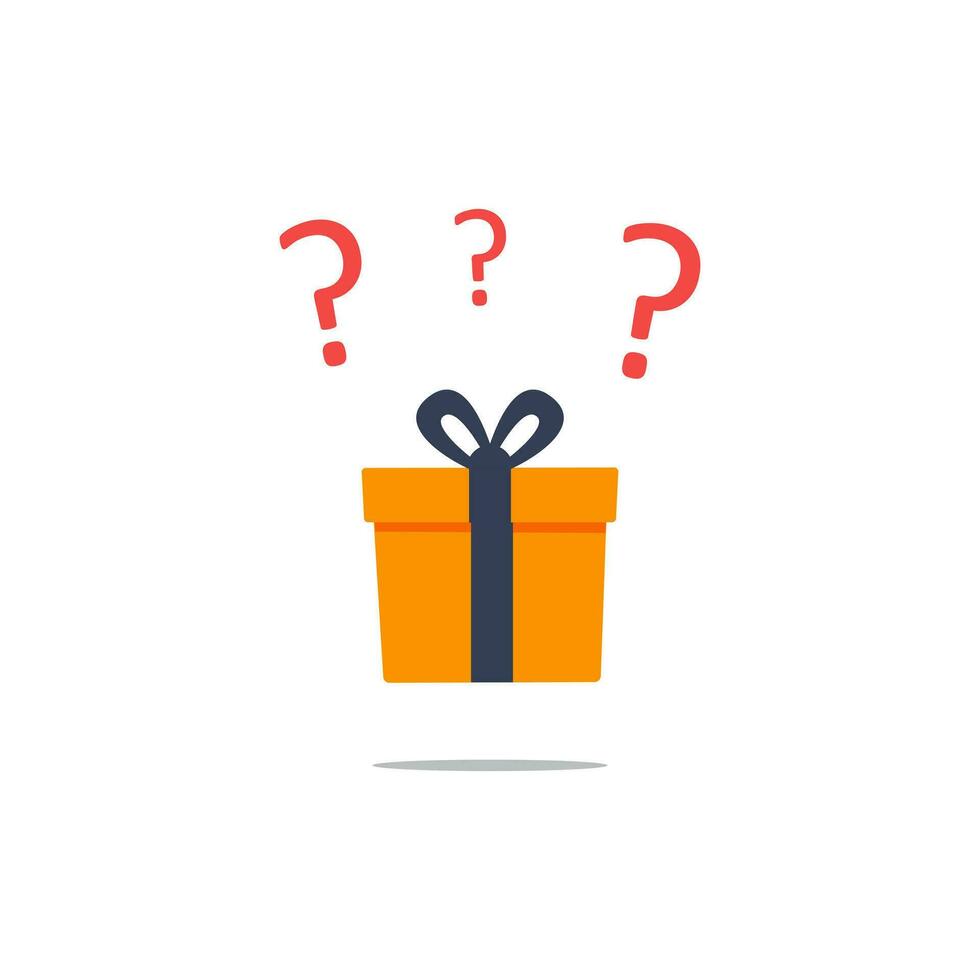 mistery gift box. vector illustration