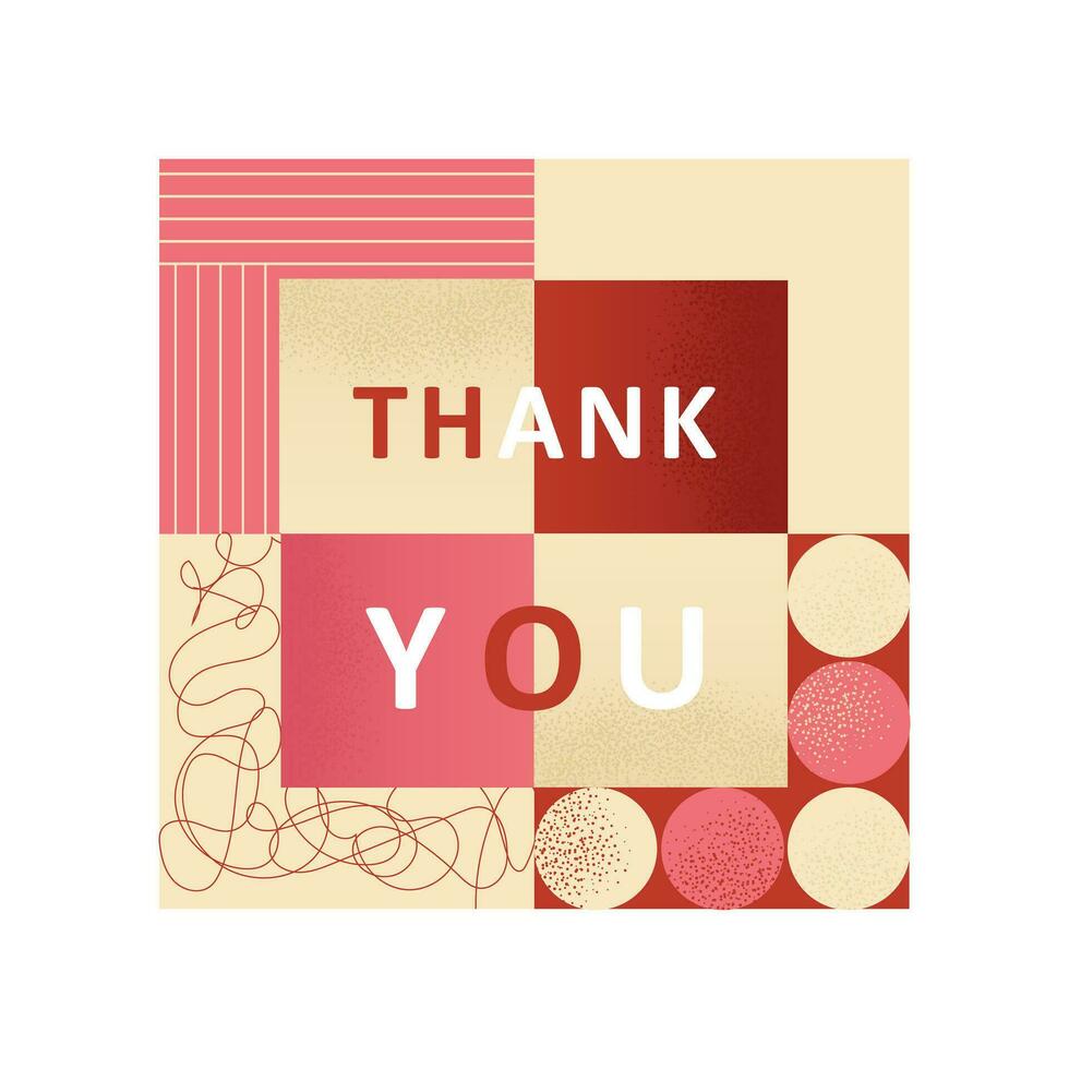 modern greeting banner with thank you message vector