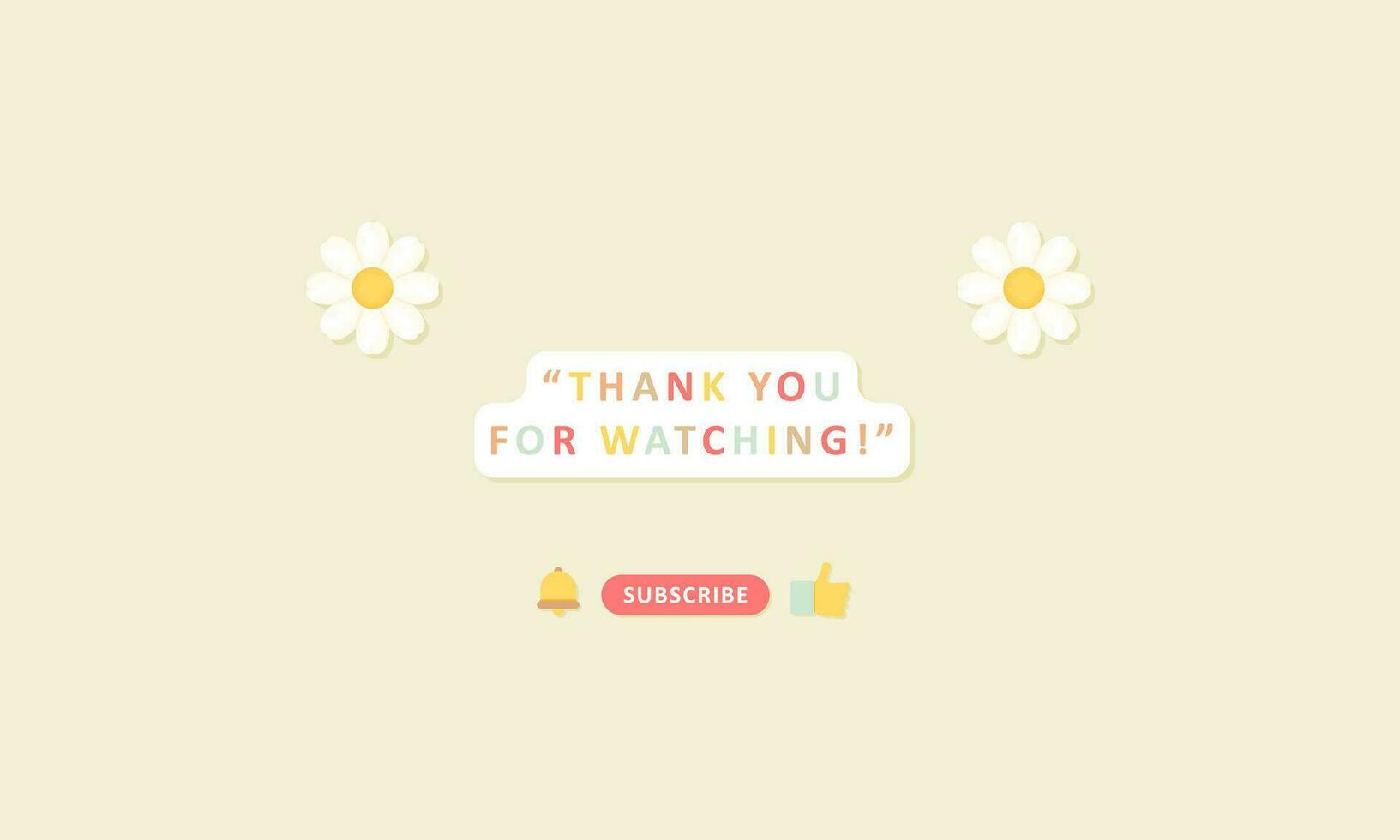 Animated End Screen. For Video Template, Background, End Screen, Channel, Banner. vector