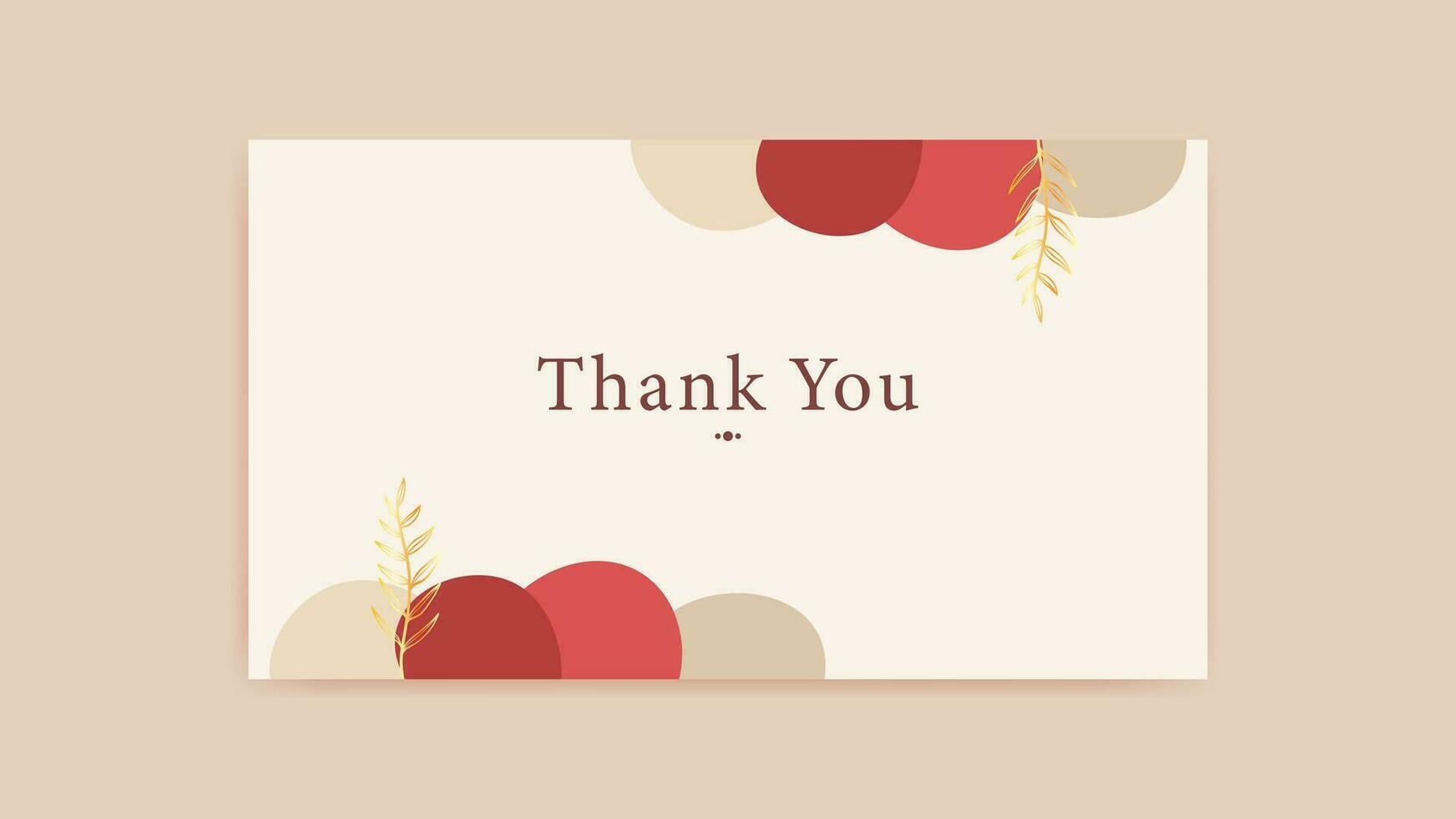 thank you card. abstract modern background vector