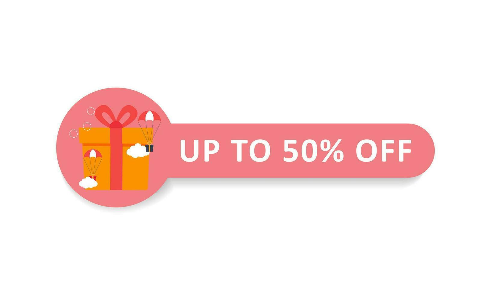 Discount Sale Gift Label. For Web Banner Element vector