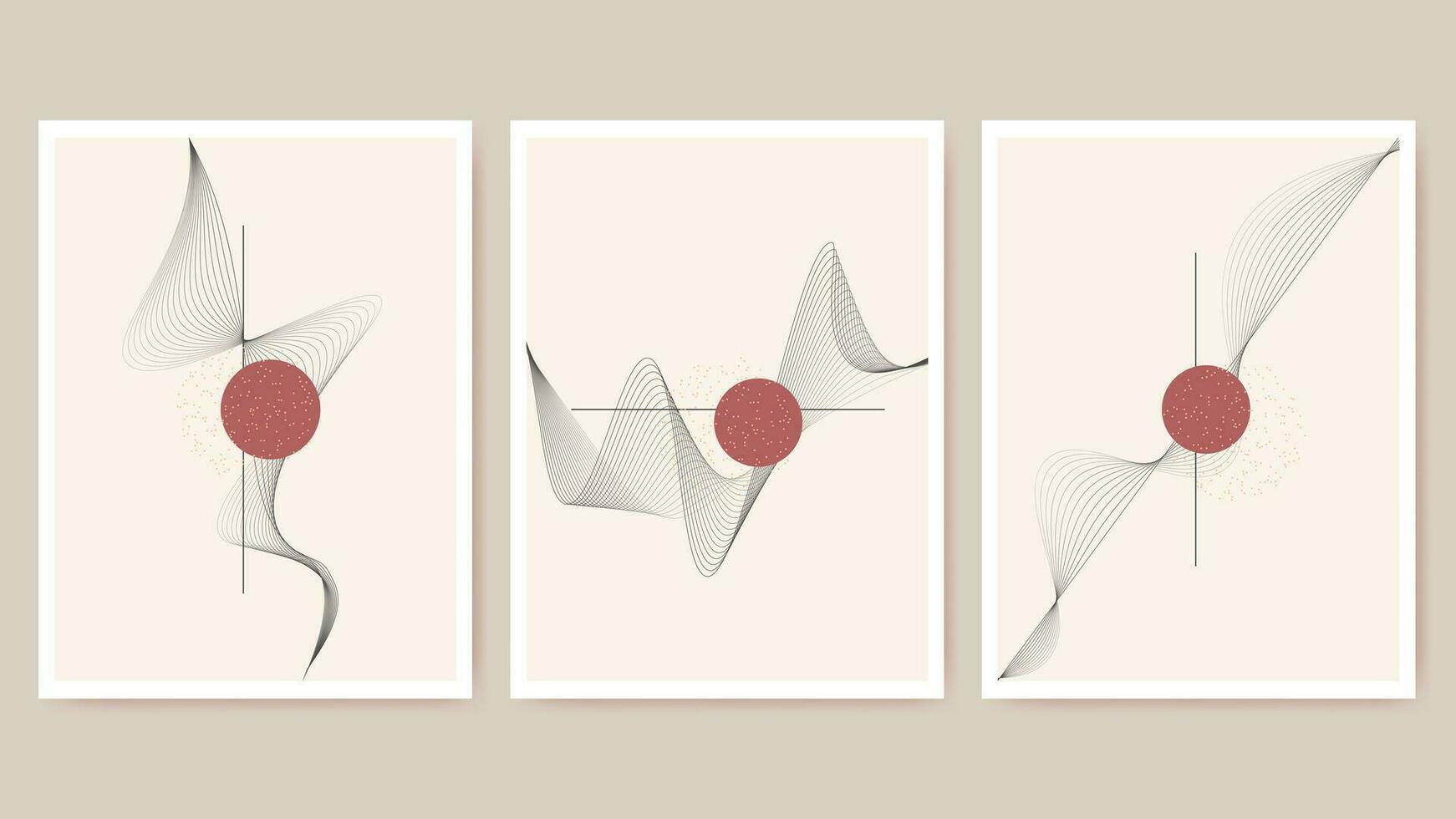 Creative minimalist abstract wall art. Design for wall decoration, postcard, poster or brochure, Modern Poster Art. Abstract Wall Art. Digital Interior Decoration Art vector